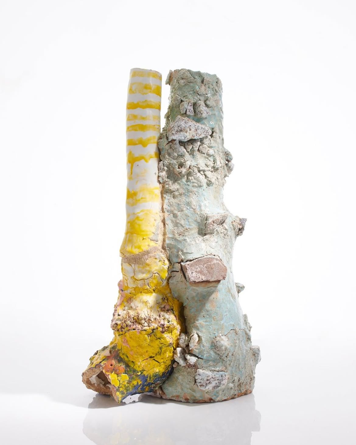 "Recycled Strata" Abstract Ceramic Sculpture