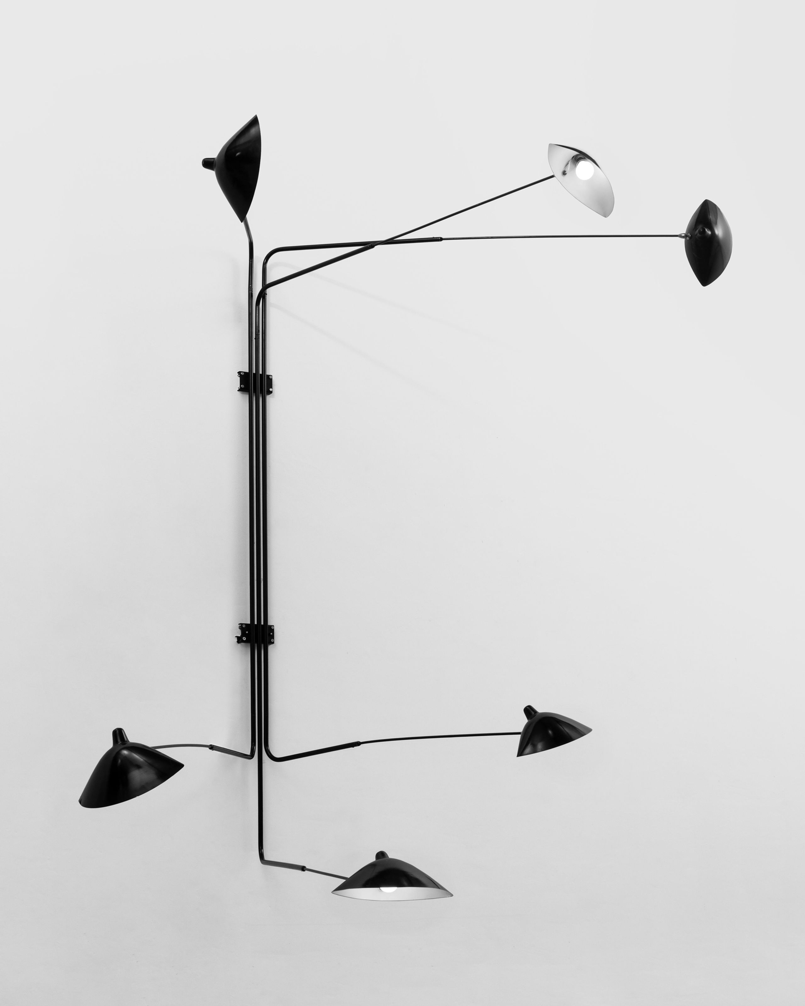 Large Lamp Wall Lamp with 6 Rotating Arms