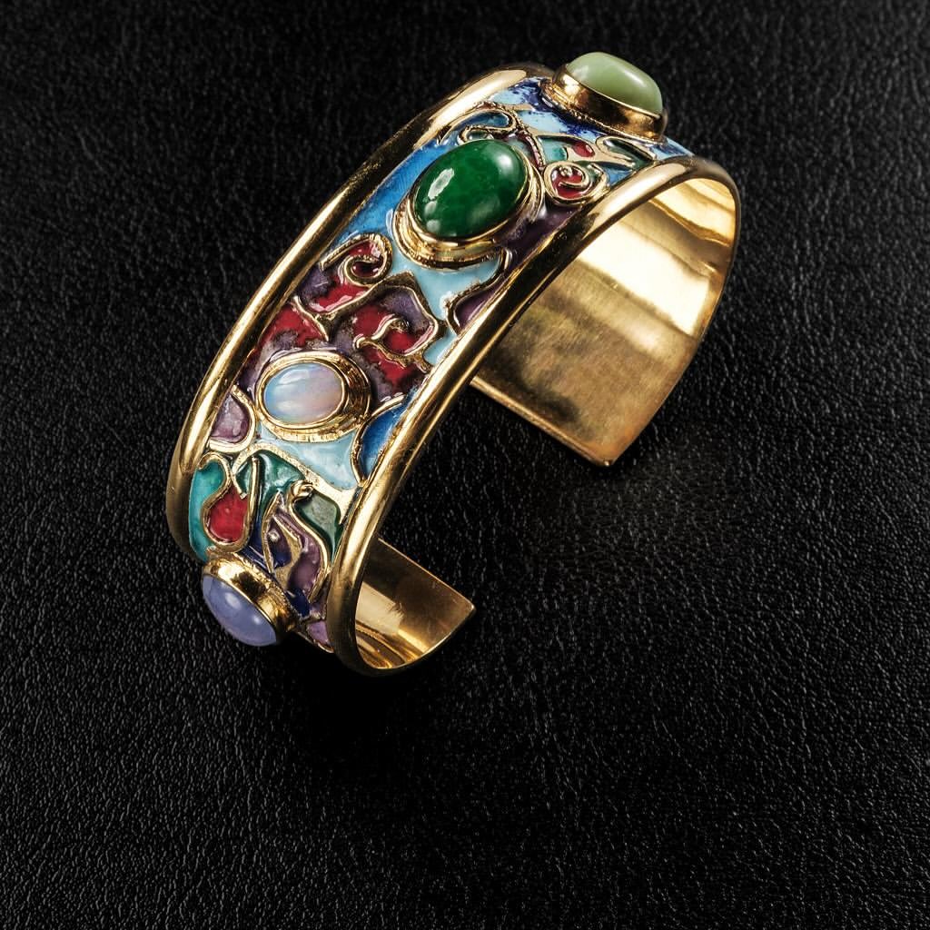 Silver Cuff Bracelet "Silk Road"