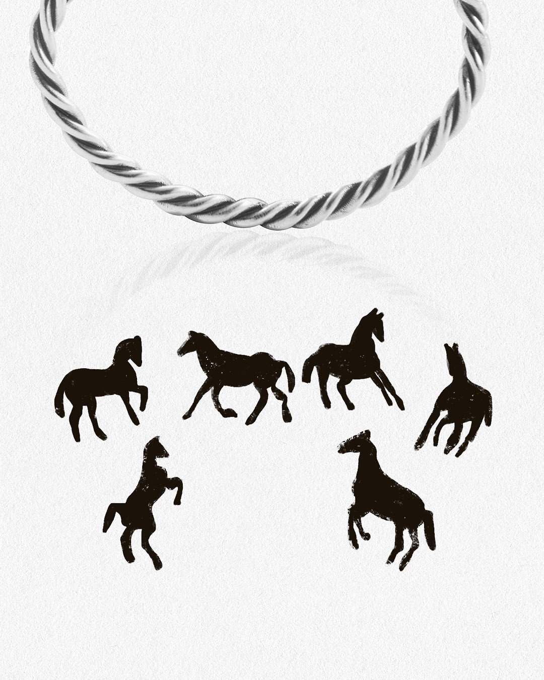 MŪRAA Nomadic Horse Twisted Cuff (Blezik)