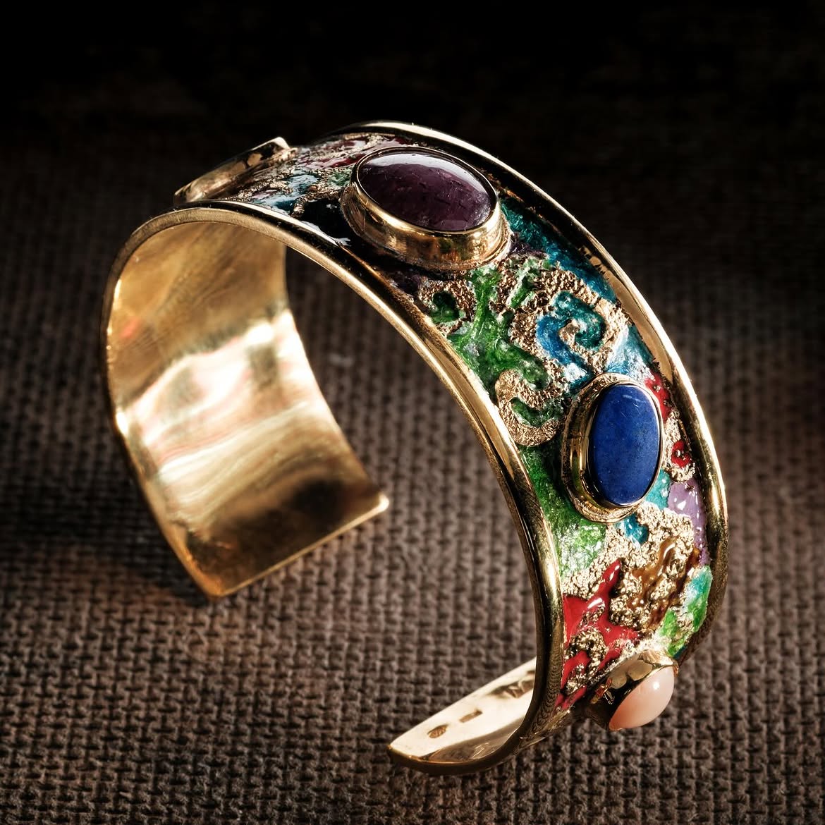 Silver Cuff Bracelet "Silk Road"