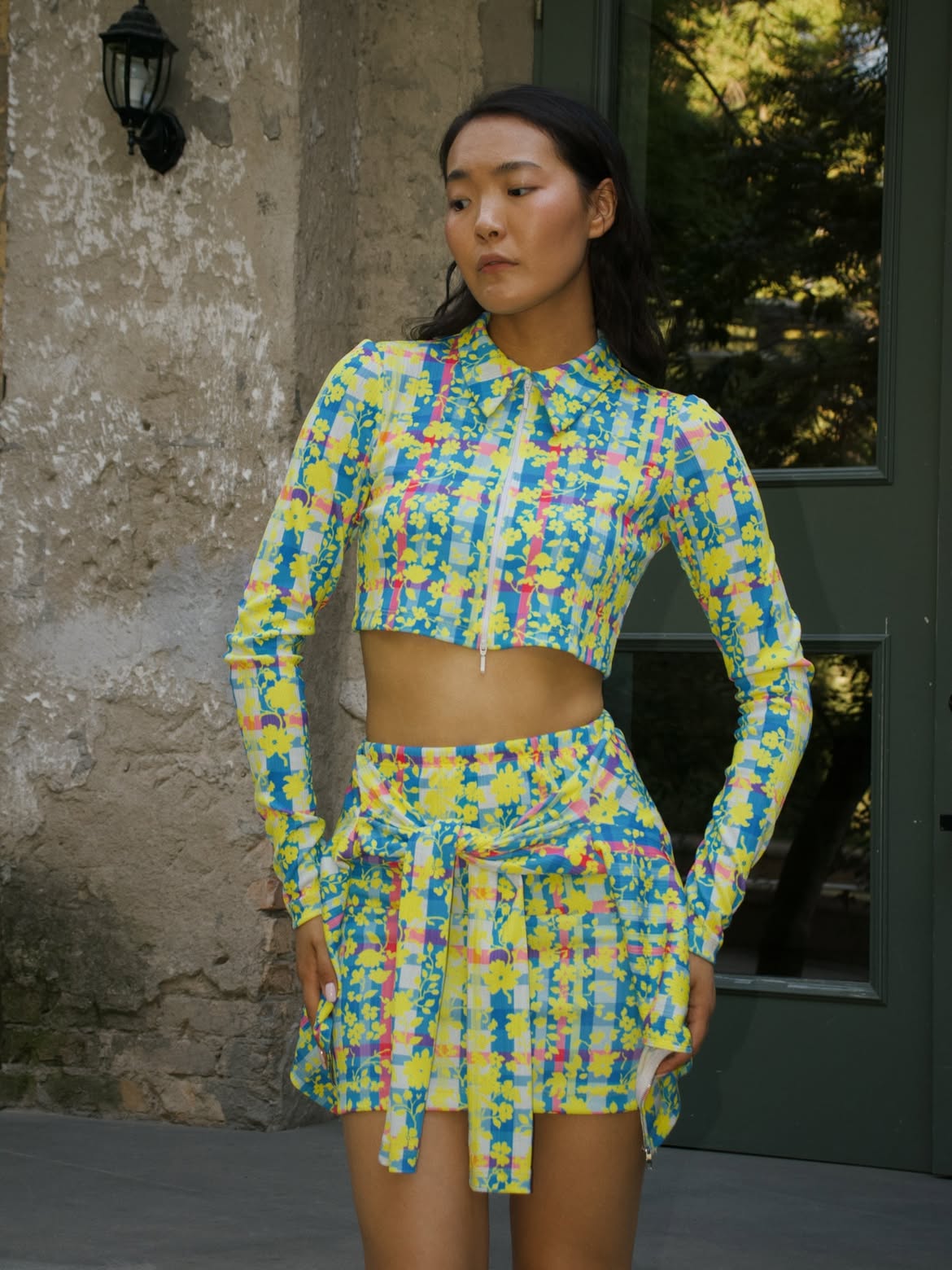 Printed Knit Two-Piece Set