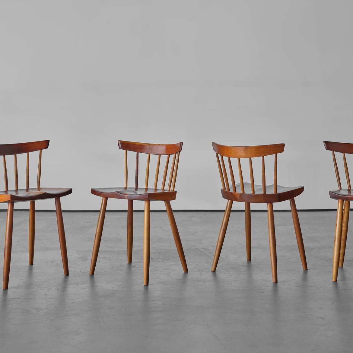 Special Four-Legged Chairs (Set of Six) by George Nakashima