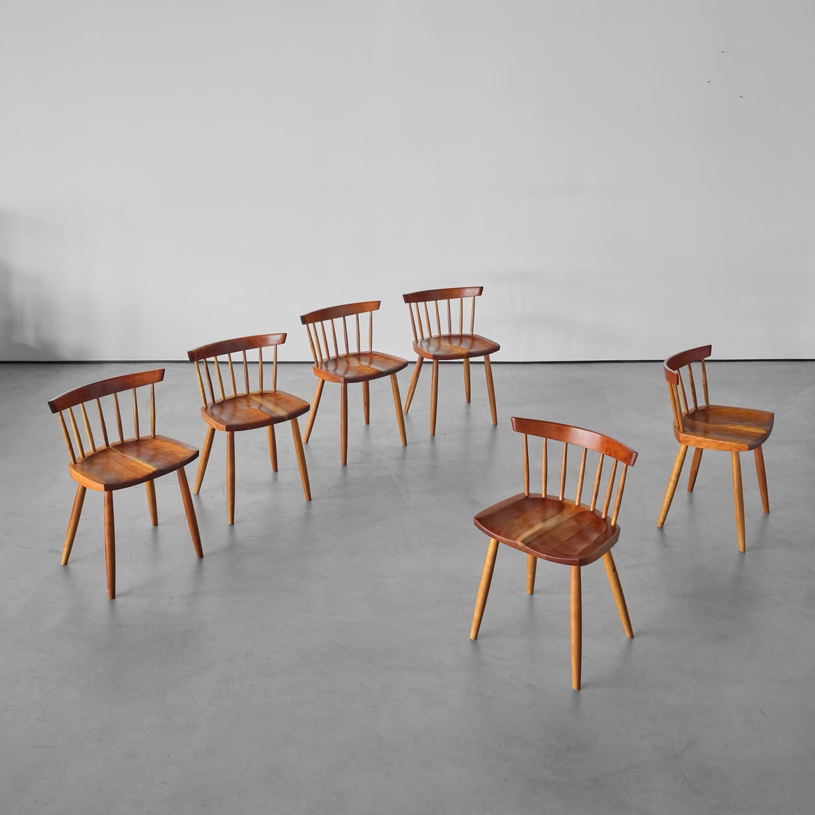 Special Four-Legged Chairs (Set of Six) by George Nakashima