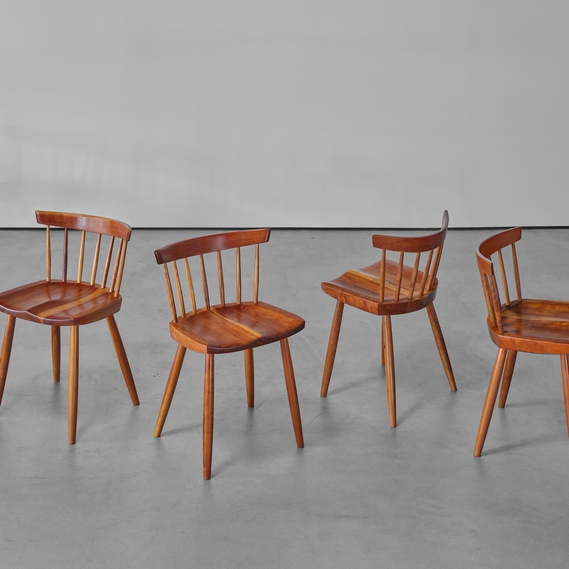 Special Four-Legged Chairs (Set of Six) by George Nakashima