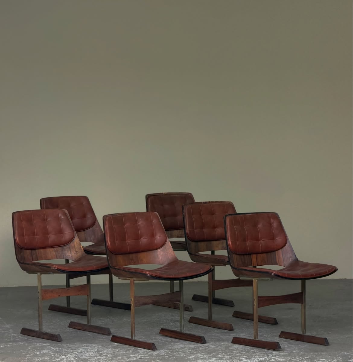 Set of 6 Marina Chairs by Jorge Zalsupin