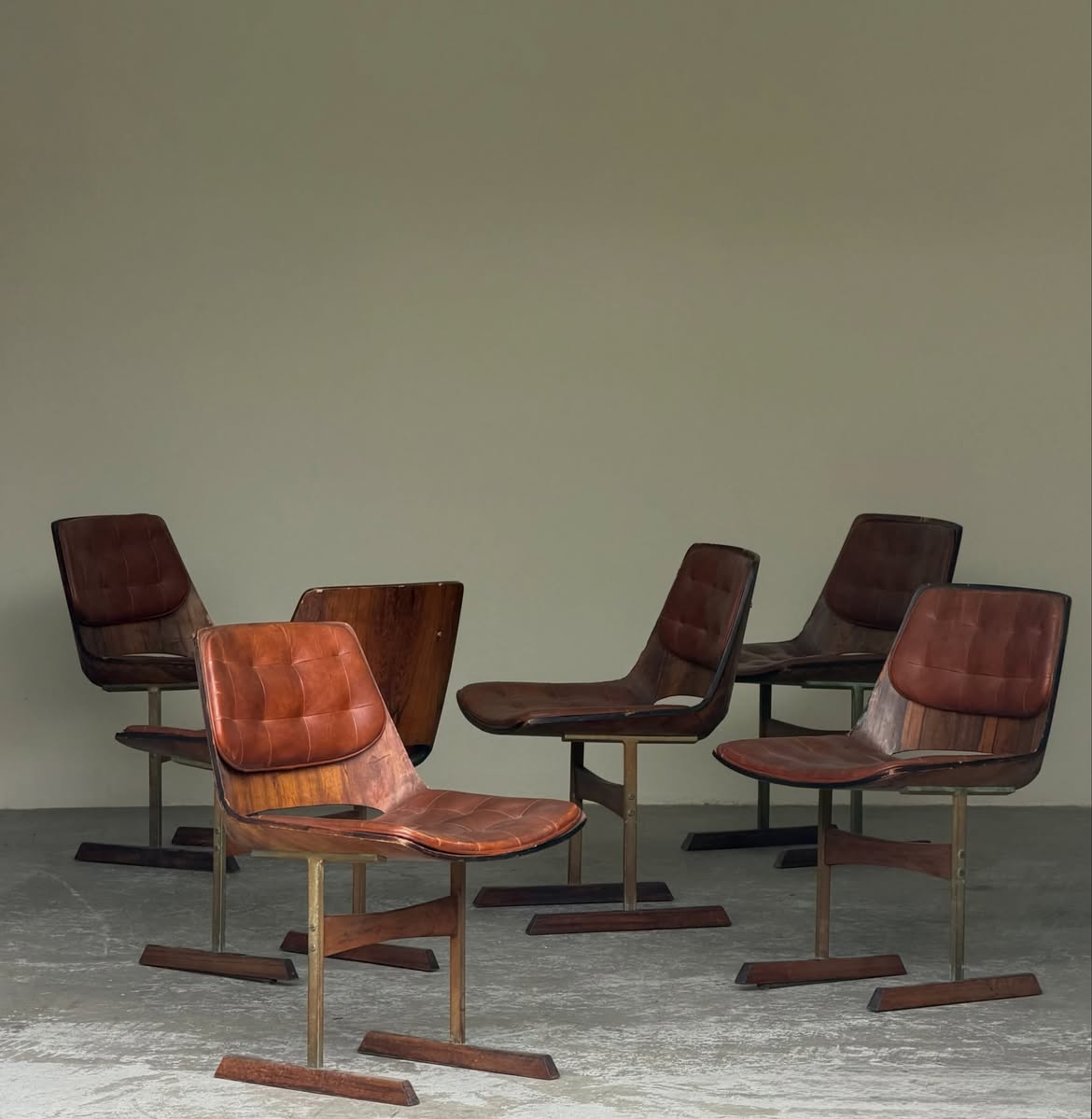 Set of 6 Marina Chairs by Jorge Zalsupin