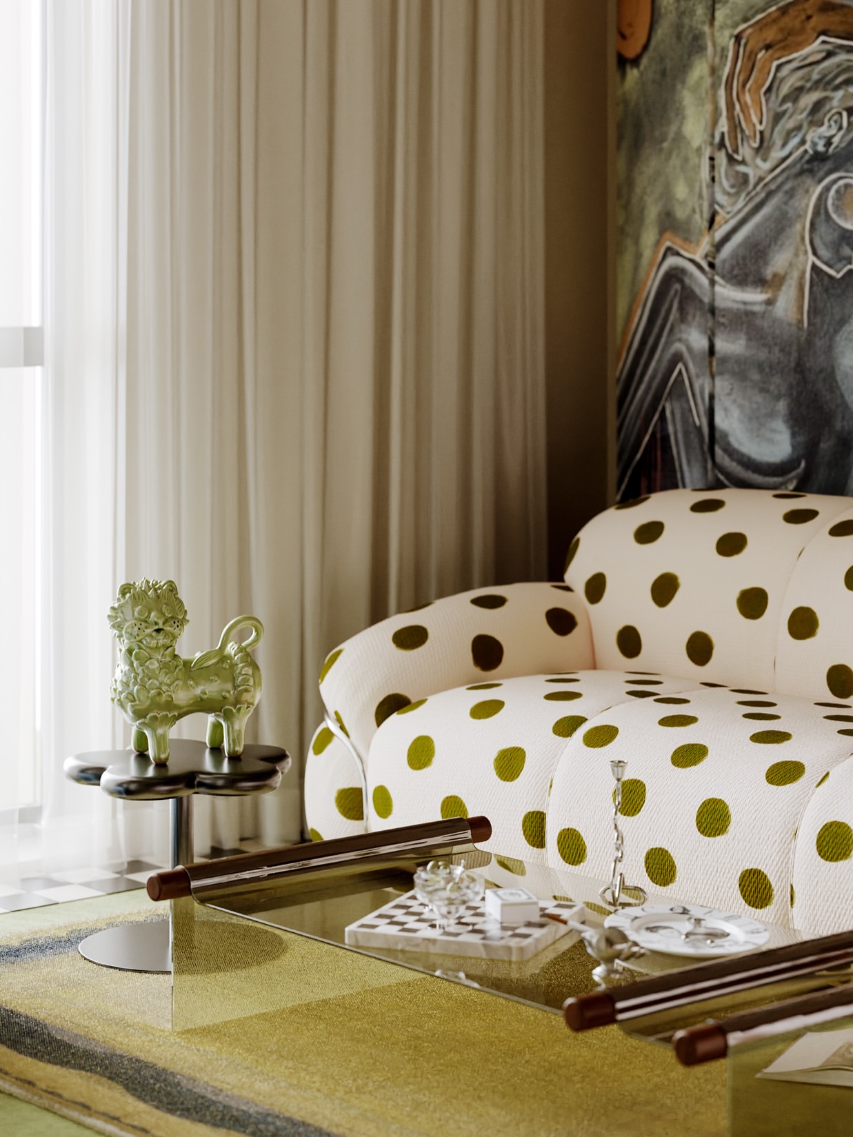 Polka Dot Sofa