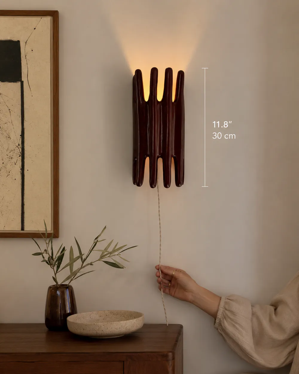 "Fluid Pillars" Organic Sconce