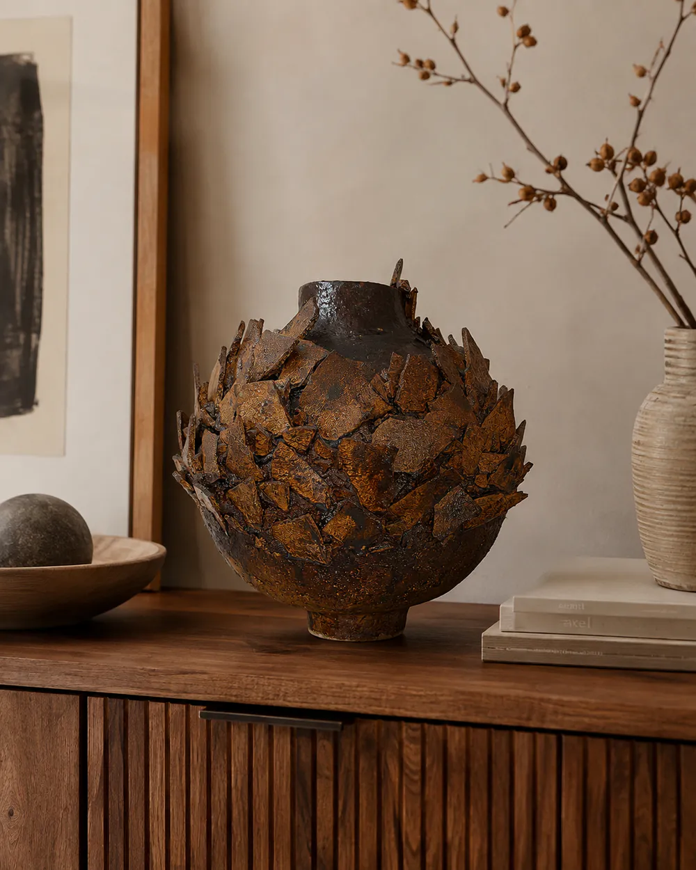 "Fragmented Earth" Sculptural Vase