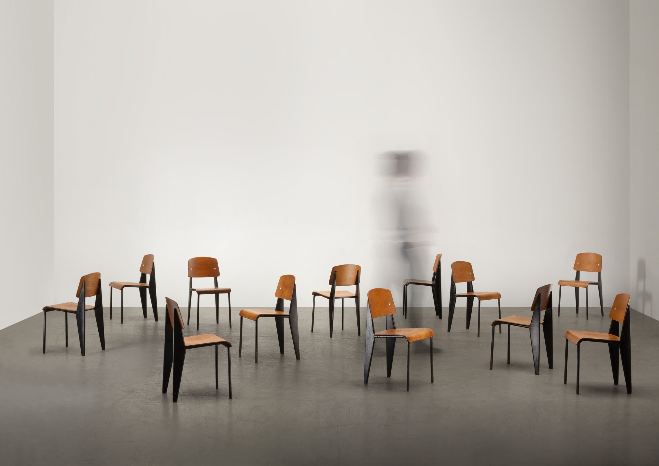 Black Dining Chairs Mod. 305 (Set of 12)