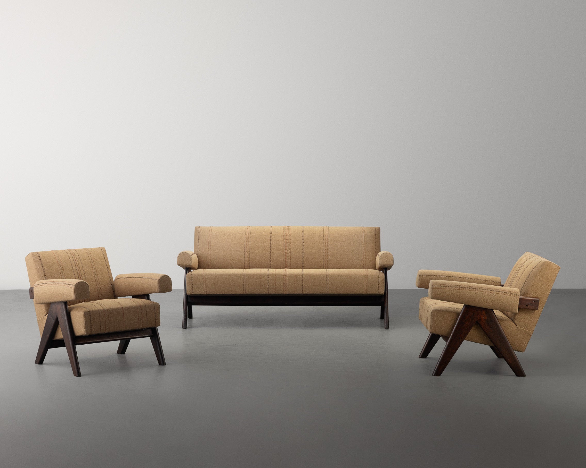 Lounge Set (2 Armchairs + 1 Sofa), Pied Compas, PJ-SI-32-A/B